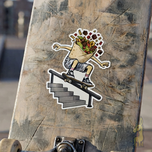 Skating Burrito Vinyl Sticker