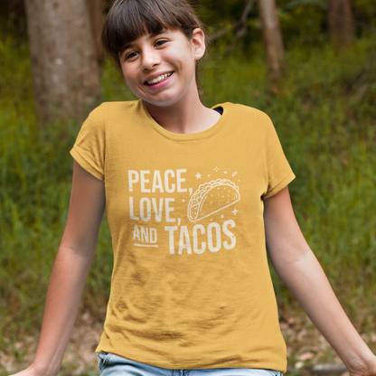 Youth Peace, Love, and Tacos Tee