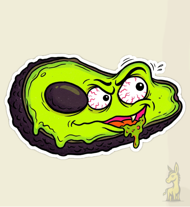 "Dodgy Avocado" Radito Sticker