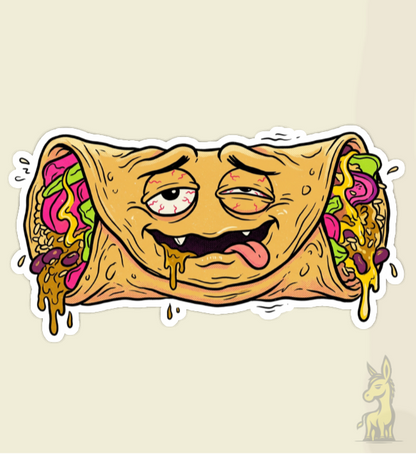 "Buggin' Burrito" Radito Sticker