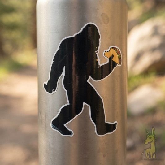 Sasquatch Taco Bite Vinyl Sticker