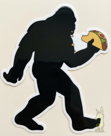 Sasquatch Taco Bite Vinyl Sticker